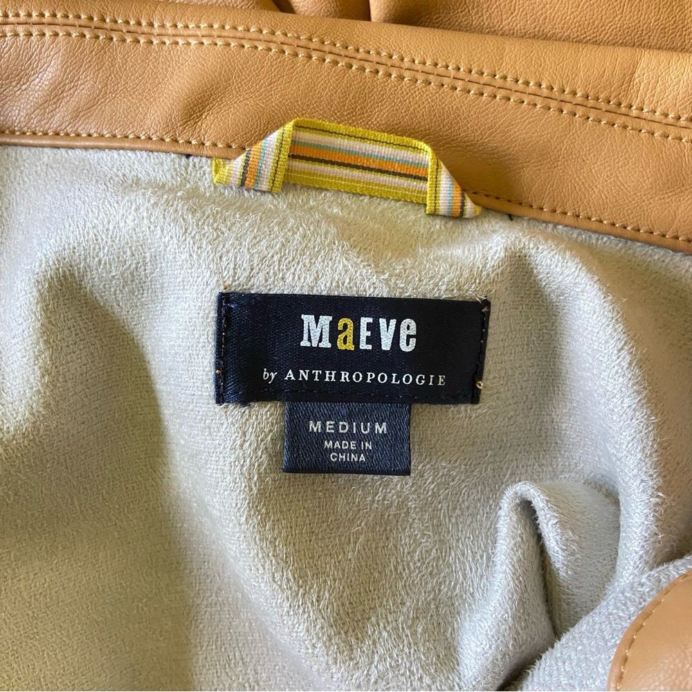Anthropologie Maeve Faux Leather Oversized Shirt Jacket - Picture 14 of 15